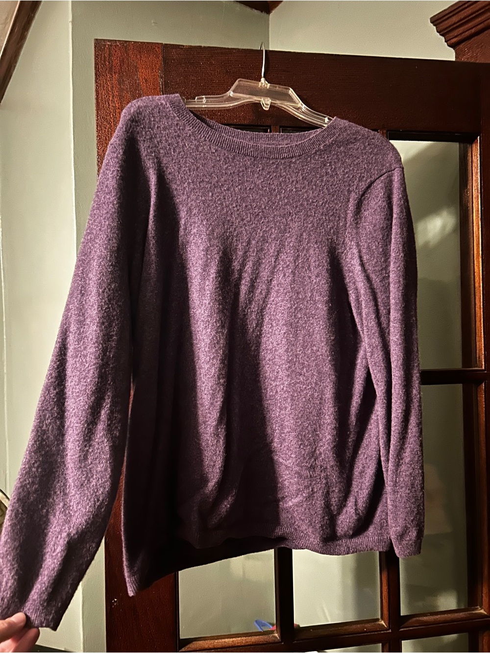 Lands End Women's Cashmere Sweater in Purple